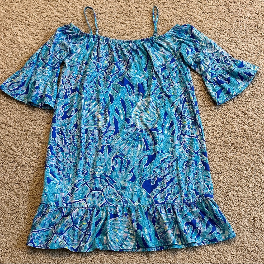 Lilly Pulitzer Girls Off-Shoulder Dress, size XL (12-14)